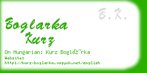 boglarka kurz business card